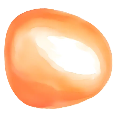 Abstract Shape in warm peach, smooth and rounded with layered wash rings, watercolor painting, transparent background