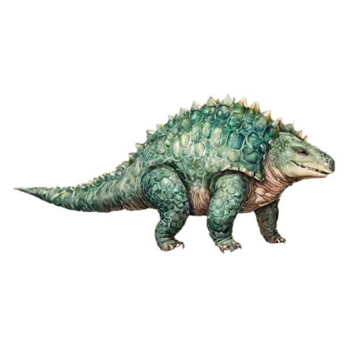 Ankylosaurus a cute baby ankylosaurus, a low, watercolor painting, transparent background