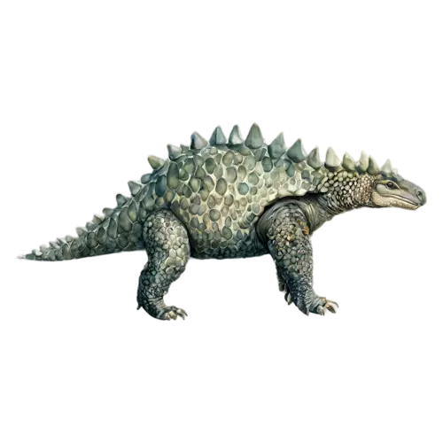 Ankylosaurus resting, side profile, a low, watercolor painting, transparent background