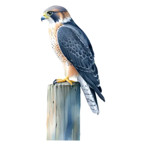 Falcon watercolor clipart
