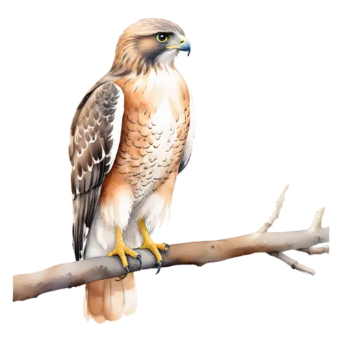 Hawk watercolor clipart