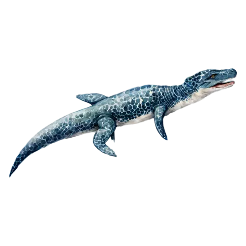 Mosasaurus a cute baby mosasaurus swimming, a giant prehistoric sea reptile with a long streamlined body, watercolor painting, transparent background