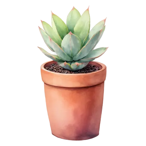Succulent trailing string of pearls in a hanging pot, plump rosettes and fleshy leaves in soft sage greens, watercolor painting, transparent background
